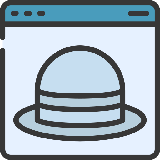 White hat Juicy Fish Soft-fill icon