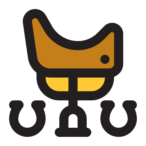 Horse saddle Generic Outline Color icon