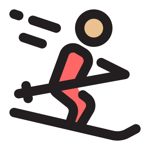 Ski Generic Outline Color icon