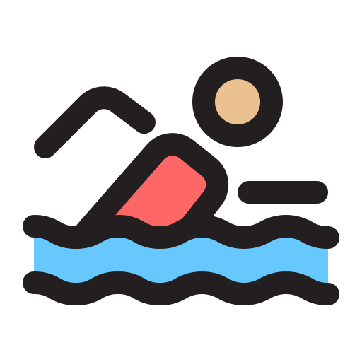 수영선수 Generic Outline Color icon