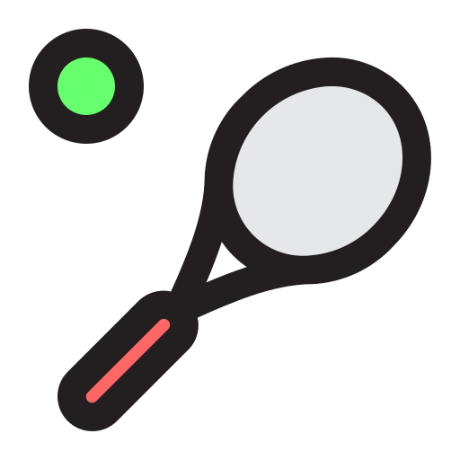 Теннисный мяч Generic Outline Color иконка