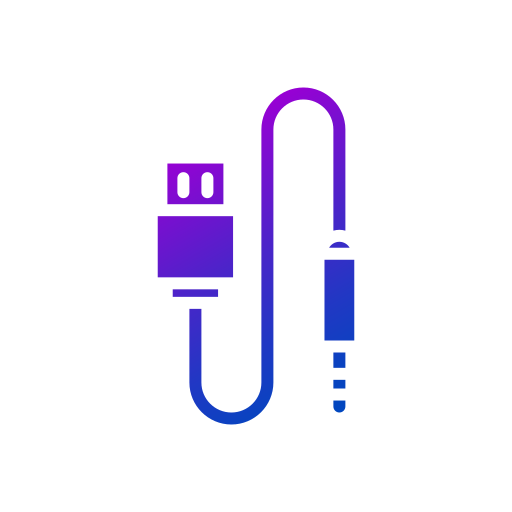cable de sonido Generic Flat Gradient icono
