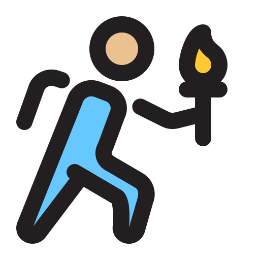 olympische flamme Generic Outline Color icon