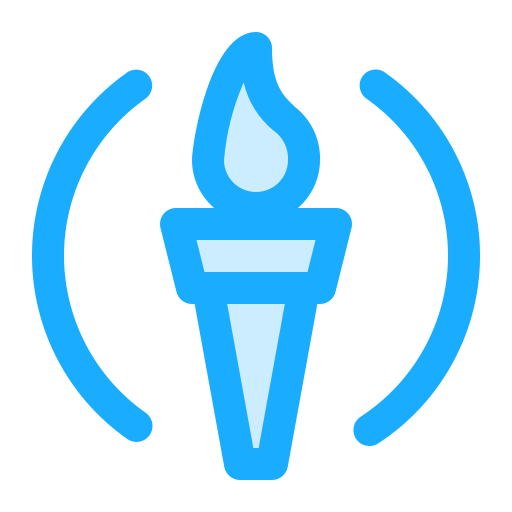 olympische flamme Generic Blue icon