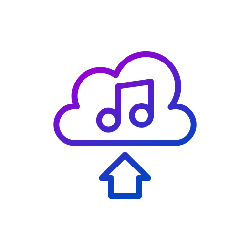 Music upload Generic Gradient icon