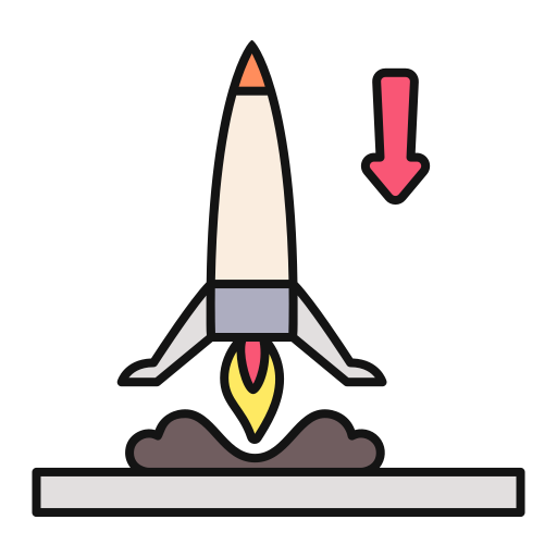 okręt rakietowy Generic Outline Color ikona