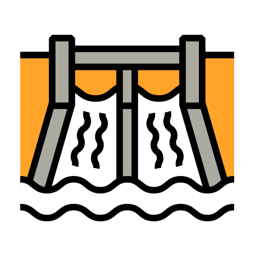 Hydroelectric Generic Outline Color icon