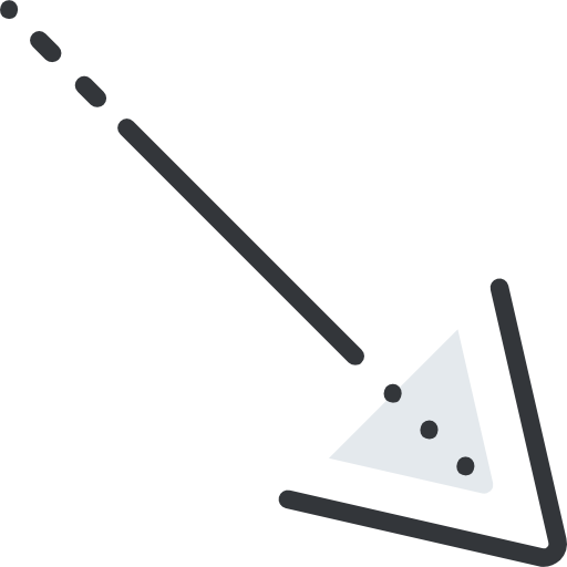 diagonale pijl Roundicons Premium Lineal Color icoon