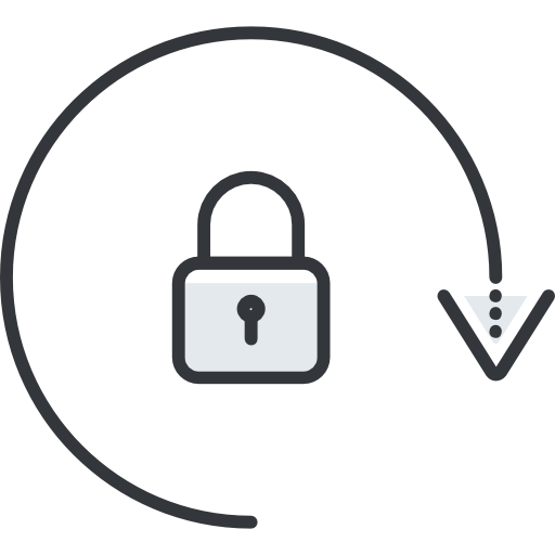 Lock Roundicons Premium Lineal Color icon
