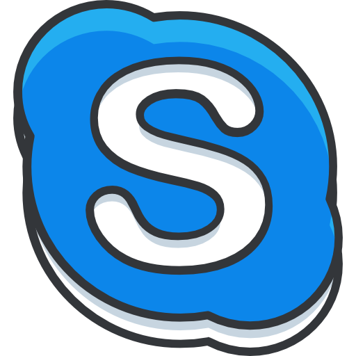 skype Roundicons Premium Lineal Color icono