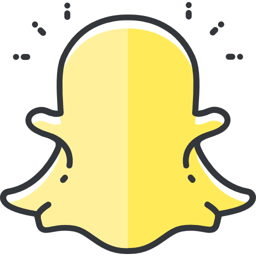 snapchat Roundicons Premium Lineal Color icoon