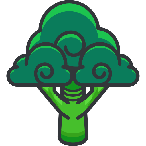 broccoli Roundicons Premium Lineal Color icoon