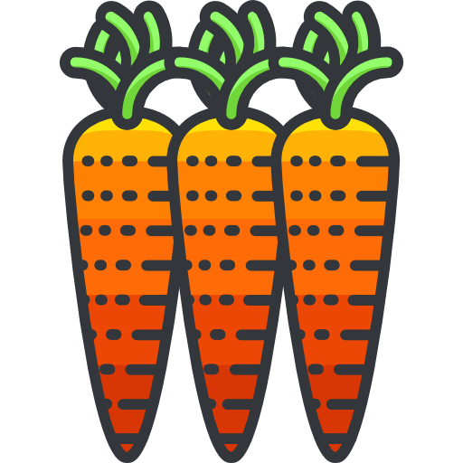 wortels Roundicons Premium Lineal Color icoon