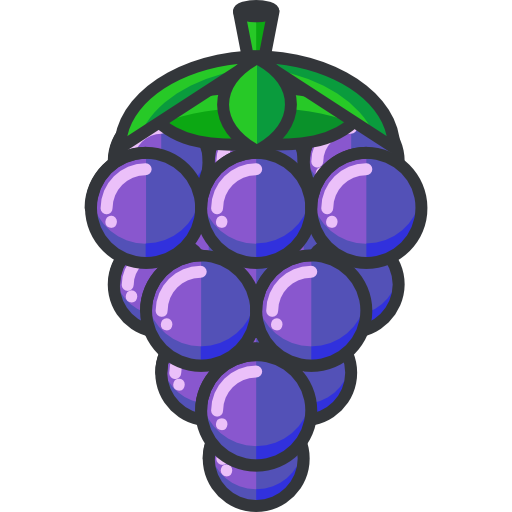 Виноград Roundicons Premium Lineal Color иконка