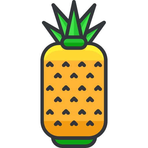 Pineapple Roundicons Premium Lineal Color icon