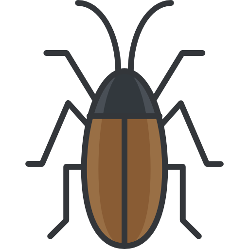 cucaracha Roundicons Premium Lineal Color icono
