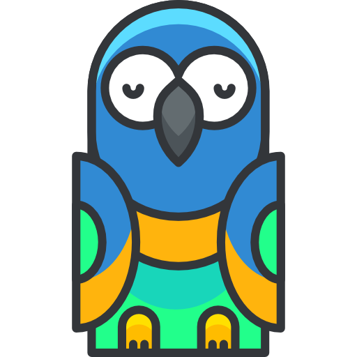 pappagallo Roundicons Premium Lineal Color icona