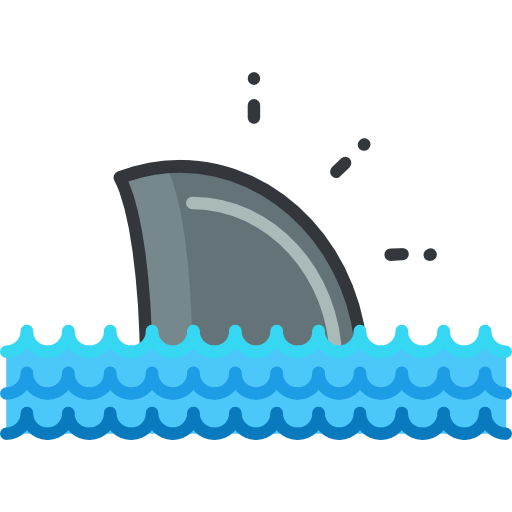 Акула Roundicons Premium Lineal Color иконка