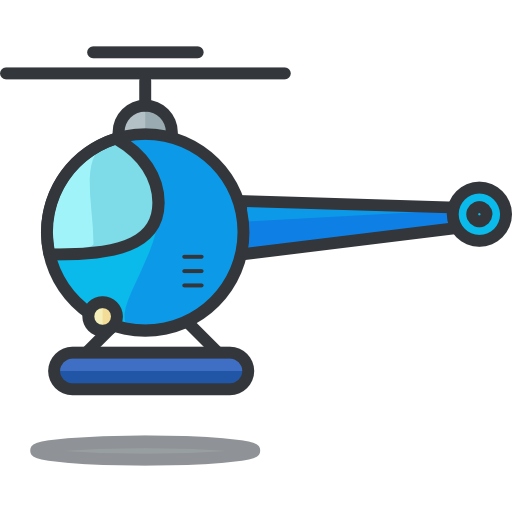 헬리콥터 Roundicons Premium Lineal Color icon