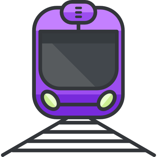 tren Roundicons Premium Lineal Color icono
