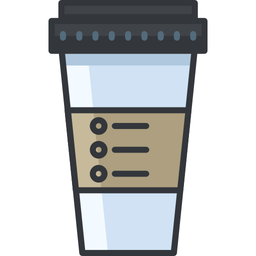 Coffee cup Roundicons Premium Lineal Color icon