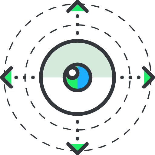 ojo Roundicons Premium Lineal Color icono