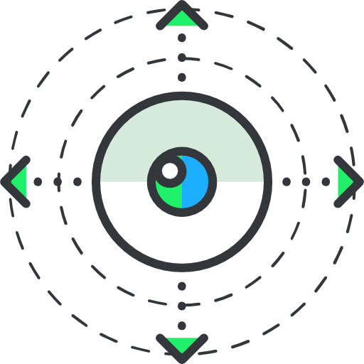 occhio Roundicons Premium Lineal Color icona