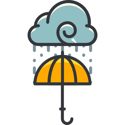 Rain Roundicons Premium Lineal Color icon