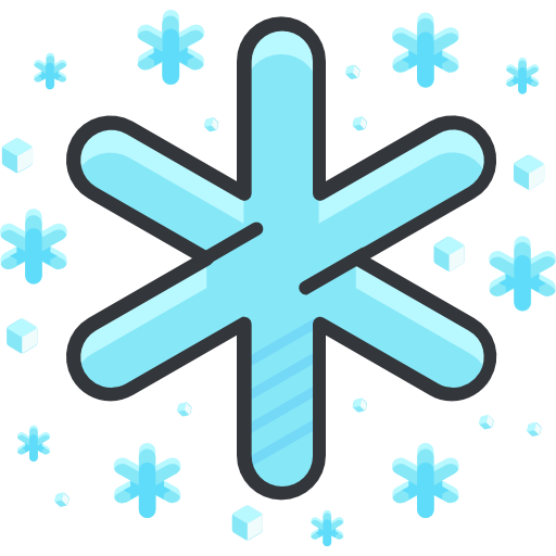 fiocco di neve Roundicons Premium Lineal Color icona