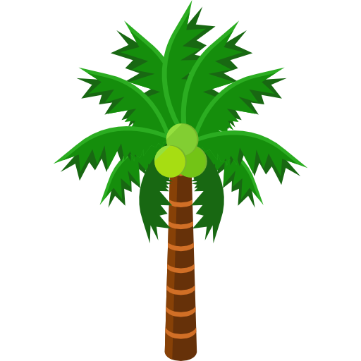 drzewo palmowe Roundicons Premium Isometric ikona