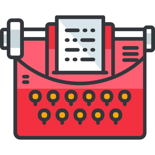 schreibmaschine Roundicons Premium Lineal Color icon