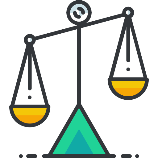 sprawiedliwość Roundicons Premium Lineal Color ikona