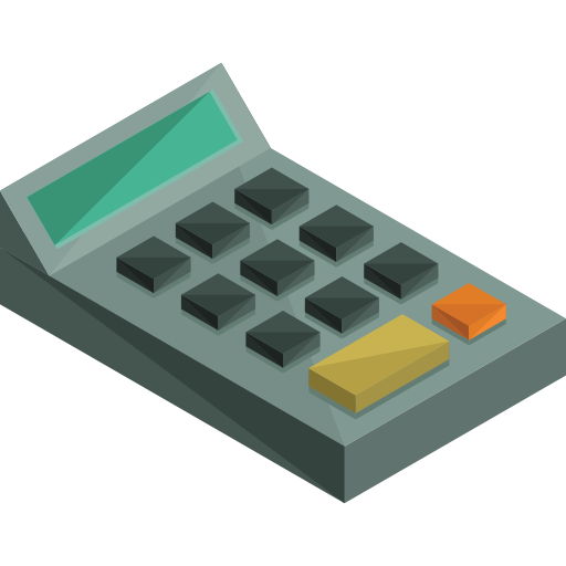 Calculator Roundicons Premium Isometric icon