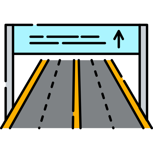 autostrada Generic Outline Color icona