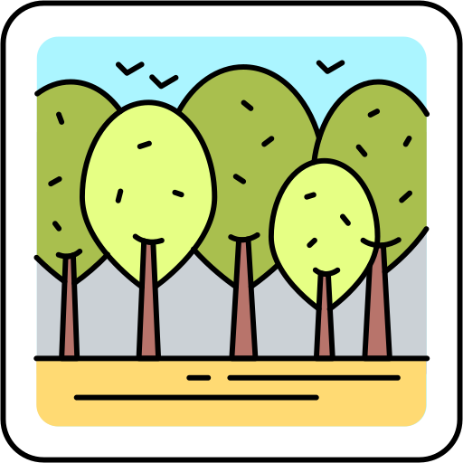 des arbres Generic Square Icône