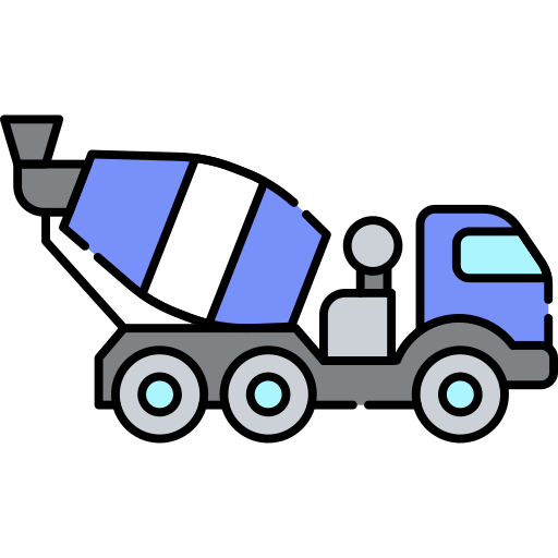 camión de hormigón Generic Outline Color icono