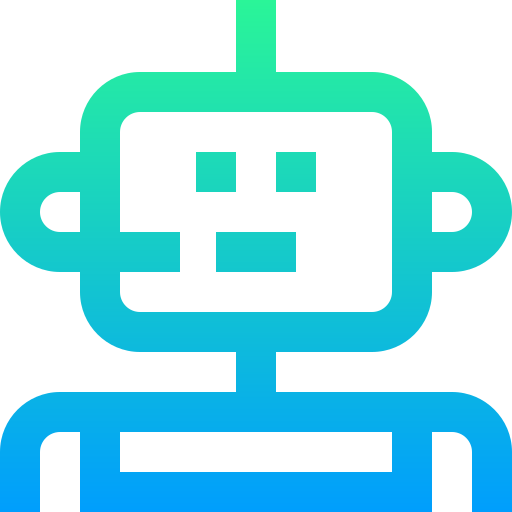 robot Super Basic Straight Gradient icono