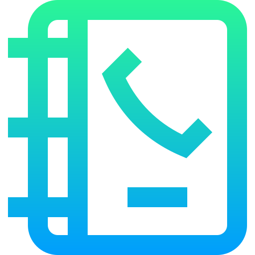 directorio telefónico Super Basic Straight Gradient icono
