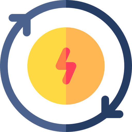 electricidad Basic Rounded Flat icono