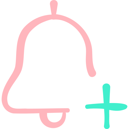 dzwonek powiadomień Basic Hand Drawn Color ikona
