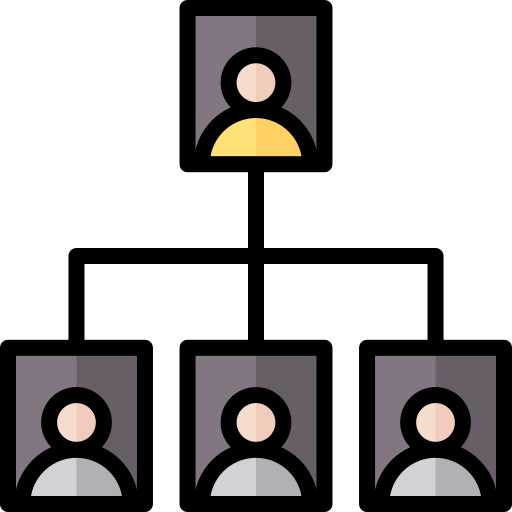 organisatiestructuur Generic Outline Color icoon