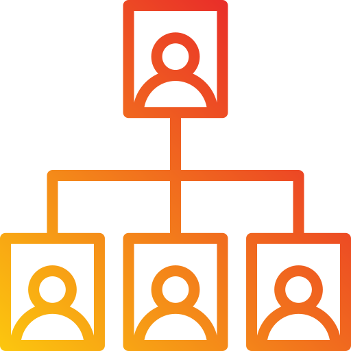 organisatiestructuur Generic Gradient icoon