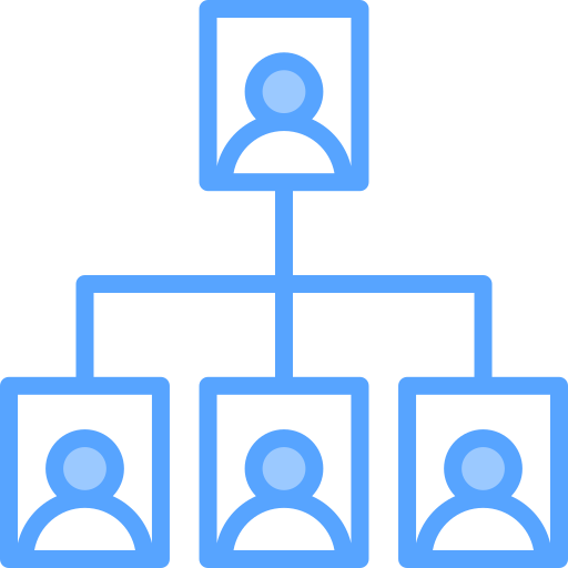 organisatiestructuur Generic Blue icoon