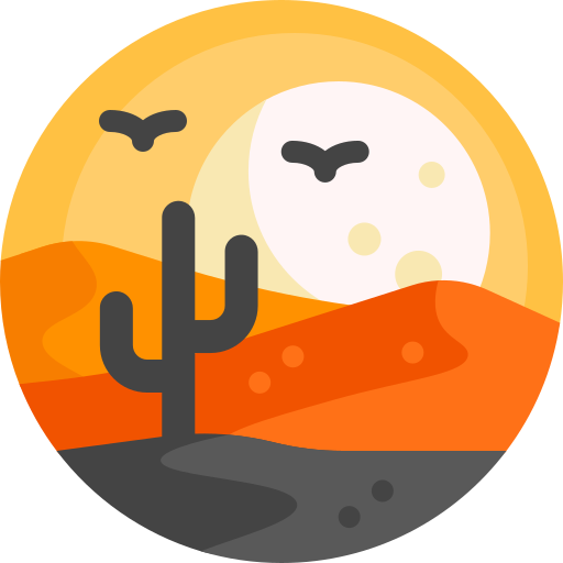 deserto Detailed Flat Circular Flat icona