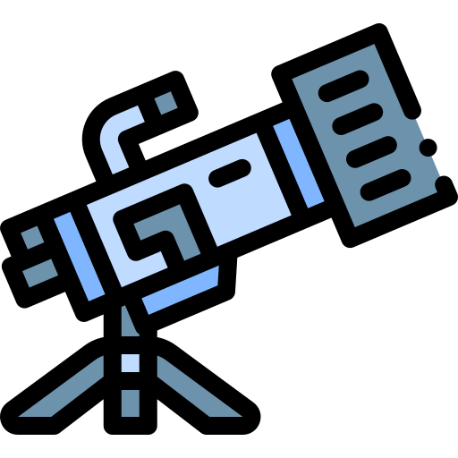 Telescope Detailed Rounded Lineal color icon