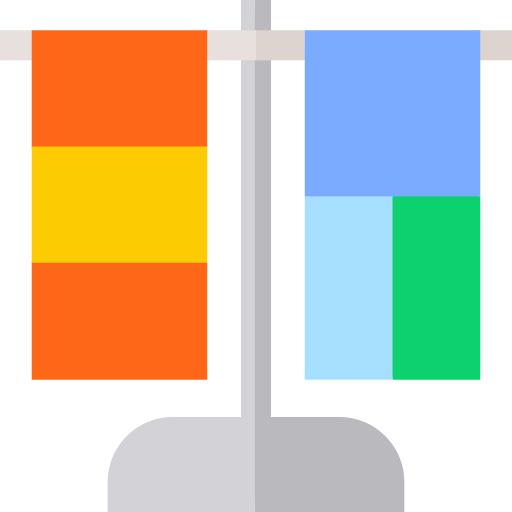 bandera Basic Straight Flat icono