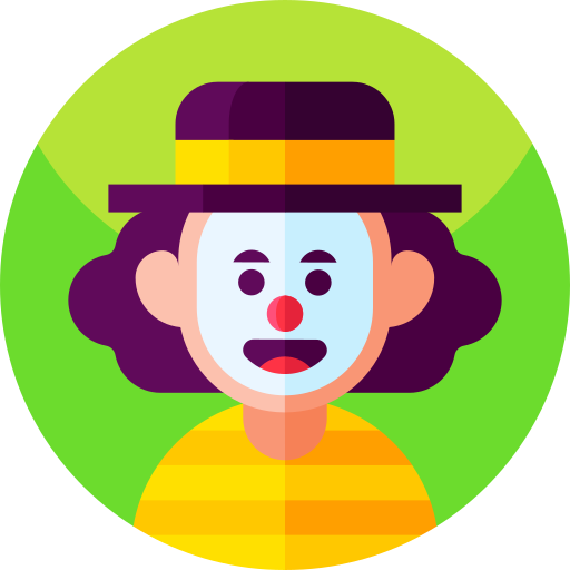 clown Geometric Flat Circular Flat icoon