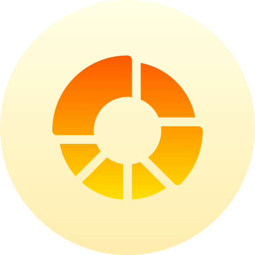 wykres kołowy Basic Gradient Circular ikona
