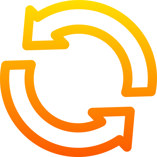 flecha circular Basic Gradient Lineal color icono