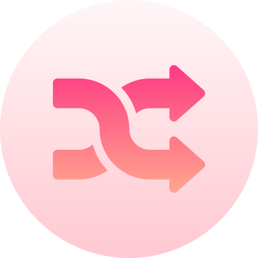 Shuffle Basic Gradient Circular icon